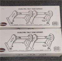 2 sets of double roll toilet dispensers