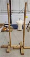 5'3" homemade hanging rack 
Missing dowel