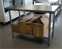 Stainless steel utility table