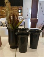 4 flower containers, decor