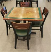 Square table, 4 chairs