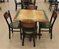 Square table, 4 chairs
