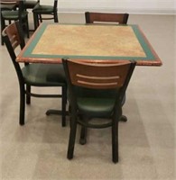 Square table 3 chairs