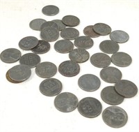 (E) Lot of (32) Steel Pennies