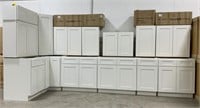 Shaker White Kitchen Set Solid Wood Premium