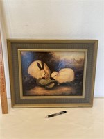 Framed Rabbit Picture