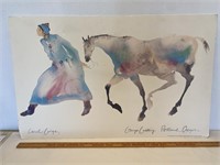Carol Grigg Walking Horse Woman 1988 Board Print