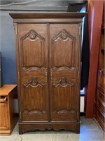 Large Decorative Armoire w/ Shelves & Drawers