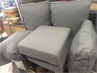Grey Outdoor Ultrasoft Loveseat Cushion Set