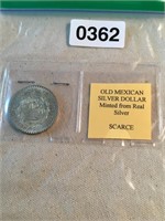 1957 Mexico Silver Dollar