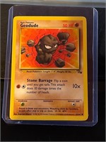 Original 1999 Geodude Pokemon Trading Card