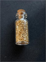Glass Jar of Gold Flakes