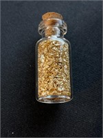 Glass Jar of Gold Flakes