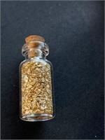 Glass Jar of Gold Flakes