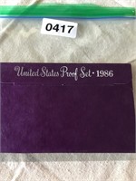 US Proof Sets.  Sealed.  1986 ***SEE DESCRIPTION