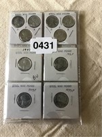 1943 War Time Zinc Lincoln 1 cent coins. - 16