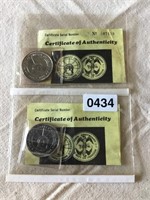 2 Statue of Liberty series L “Double Eagle” coins