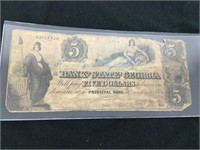 1855 Bank of Georgia $5 Bill