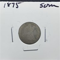 1875 SEATED LIBERTY SILVER DIME
