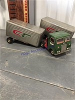 CONSOLIDATED FREIGHTWAYS SEMI TRACTOR, 2 TRAILERS