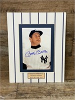 Mickey Mantle HOF MLB Auto Signed Matted PHOTO