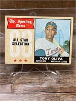 1968 Topps Baseball Tony Oliva MLB Card