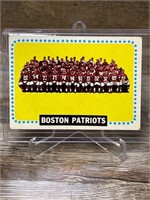 1964 Topps Football Boston Patriots Team CARD