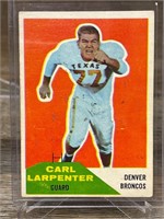 1960 Fleer Football Carl Larpenter NFL CARD