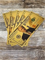 Collectable 2020 Donald Trump Bill Banknote LOT X5