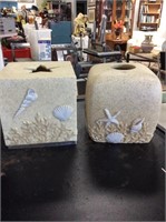 Set of two tissue box covers