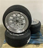 (3) ESR 5 Lug 18" Wheel With Stretched Tires