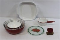 Red and White Kitchen Lot