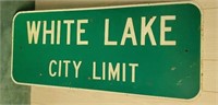 White Lake city limit sign approx size is 4ft x