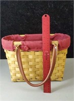 Longaberger basket with handles and  lining