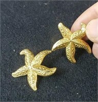Pair of star fish earrings