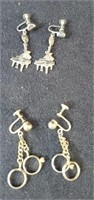 2 pairs of vintage earrings