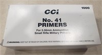 1000--CCI No 41 Primers for 5.56MM