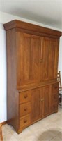 Walnut one piece cupboard 55 x 86 tall. no content