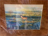 NIP Dale Adkins matted deer print
