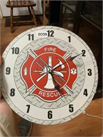 Battery Fire clock