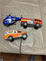 Plastic emergency vehicle toys