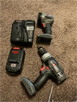 Porter cable 18 v cordless drill and light