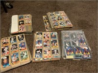 5 large stacks baseball cards