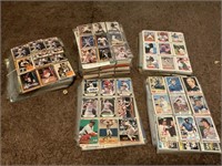 5 large stacks baseball cards