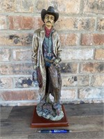 Tall Plaster Cowboy Figurine