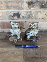 Pair of Vintage Homco Owl Figurines