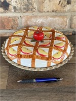 Ceramice Apple Pie Plate W/Cover