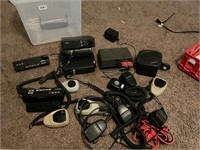 Motorola radio, mics, all pictured