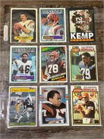 Vintage Bengals OLD Football CARDS NFL Sleeve
