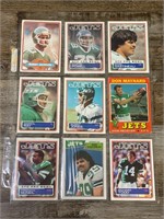 Vintage Jets W HOF OLD Football CARDS NFL Sleeve